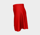 Bright Red Flare Skirt - Objet D'Art