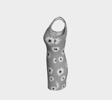 Floral Polka Dot Bodycon Dress - Objet D'Art