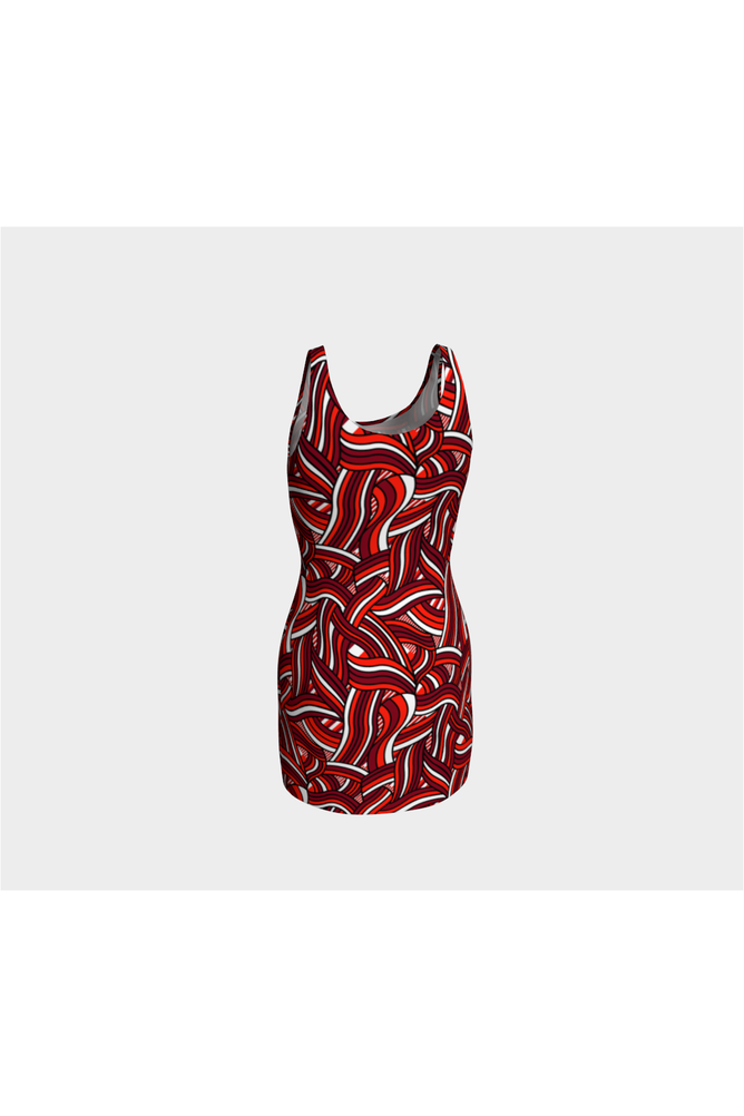 Abstract Bodycon Dress - Objet D'Art