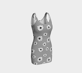 Floral Polka Dot Bodycon Dress - Objet D'Art