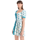 Puff Sleeve Sweetheart Neck Short Dress - Objet D'Art