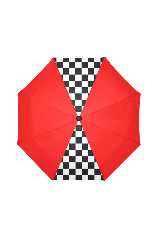 red checkered umbrella Auto-Foldable Umbrella (Model U04) - Objet D'Art
