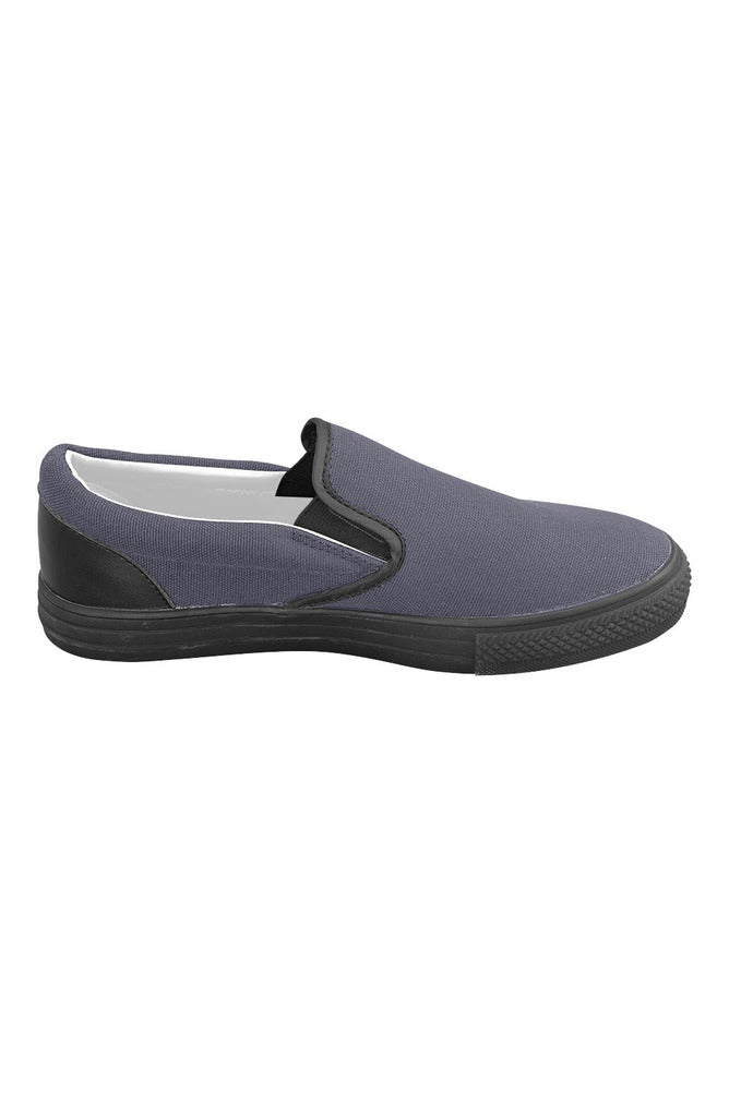 Evening Blue Men's Slip-on Canvas Shoes (Model 019) - Objet D'Art