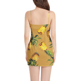 Sleeveless Square Neckline Spaghetti Strap Mini Dress - Objet D'Art