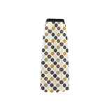colored spots print 4 High Slit Long Beach Dress (Model S40) - Objet D'Art