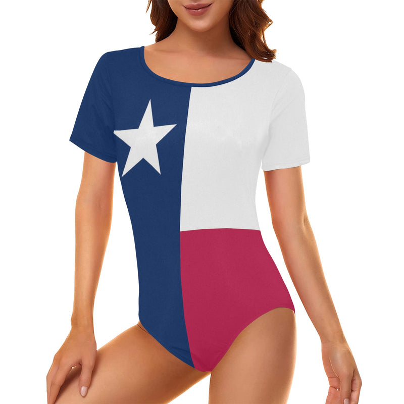 tex flag 2 Women's Short Sleeve Bodysuit - Objet D'Art