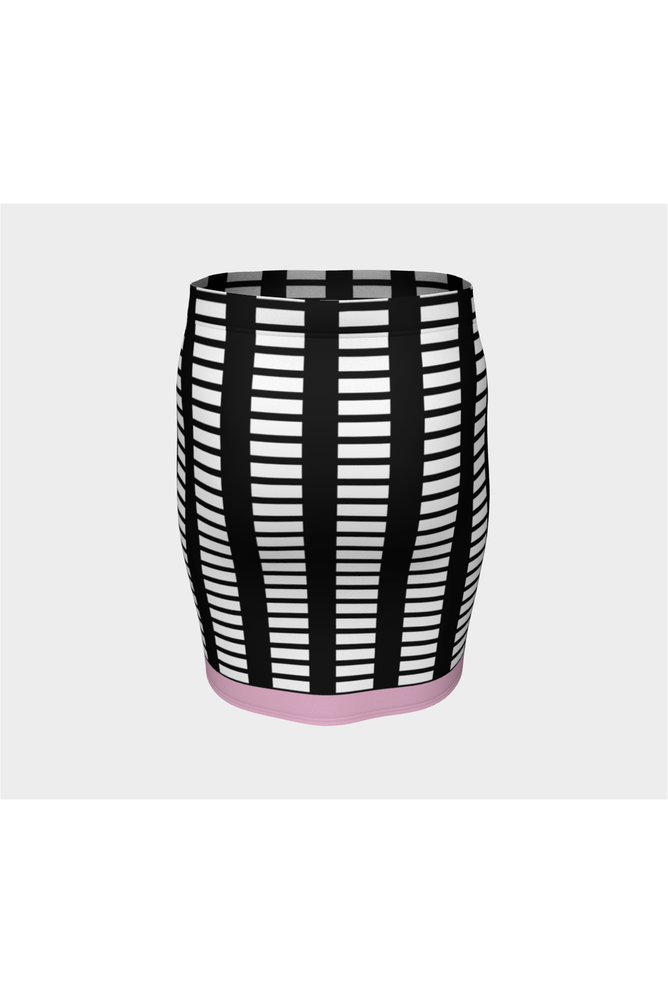 Pick Pink Matrix Fitted Skirt - Objet D'Art