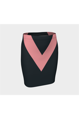 Bold Pink Vee Fitted Skirt - Objet D'Art Online Retail Store
