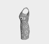 Floral Polka Dot Bodycon Dress - Objet D'Art