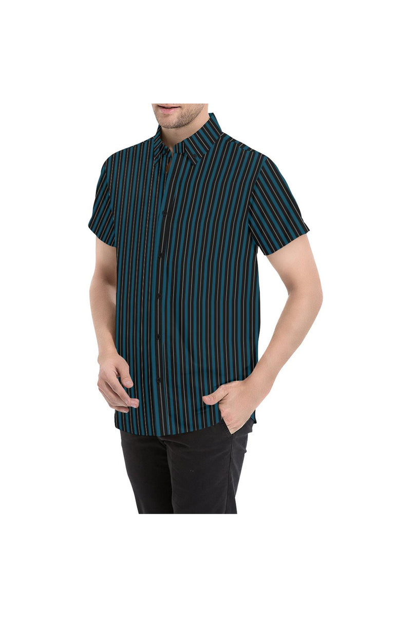 Classic Stripes Men's All Over Print Short Sleeve Shirt - Objet D'Art Online Retail Store