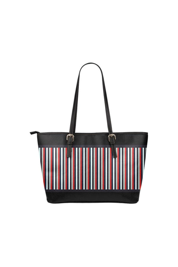 Fancy Striped Leather Tote Bag/Small - Objet D'Art