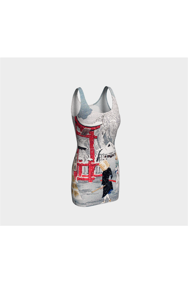 Asian Vintage Art Bodycon Dress - Objet D'Art