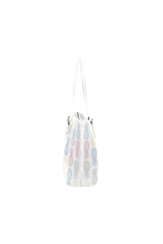 Pineapple Panache Leather Tote Bag/Small - Objet D'Art