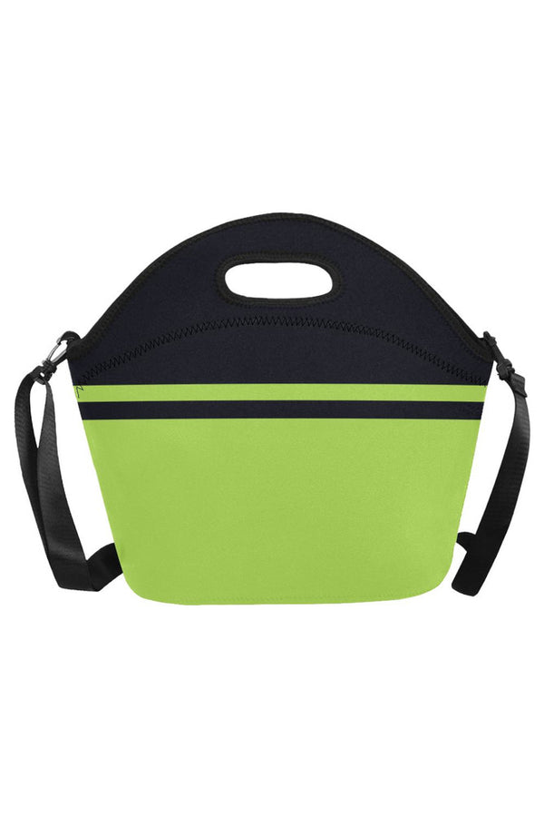 Lime Green & Eclipse Blue Neoprene Lunch Bag/Large (Model 1669) - Objet D'Art