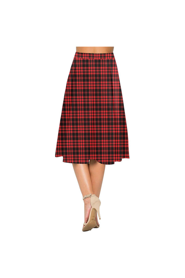 Red Plaid Aoede Crepe Skirt - Objet D'Art