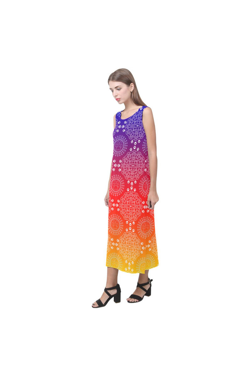 PET PAW MANDALA Phaedra Sleeveless Open Fork Long Dress - Objet D'Art Online Retail Store