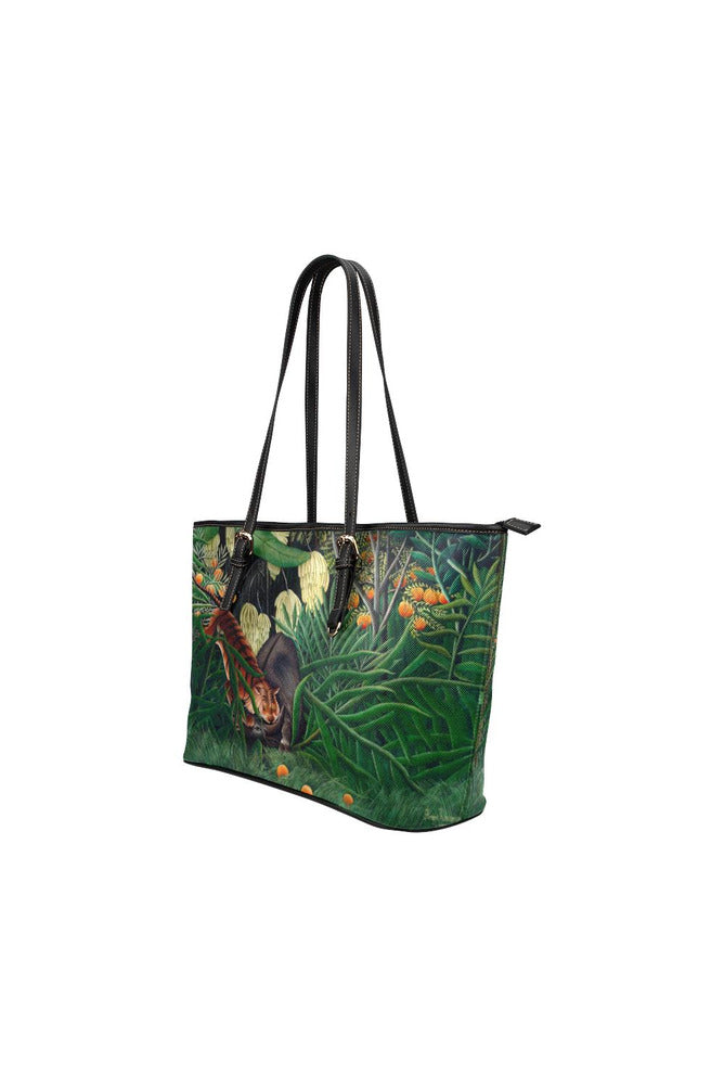 Tiger and Buffalo Leather Tote Bag/Small - Objet D'Art