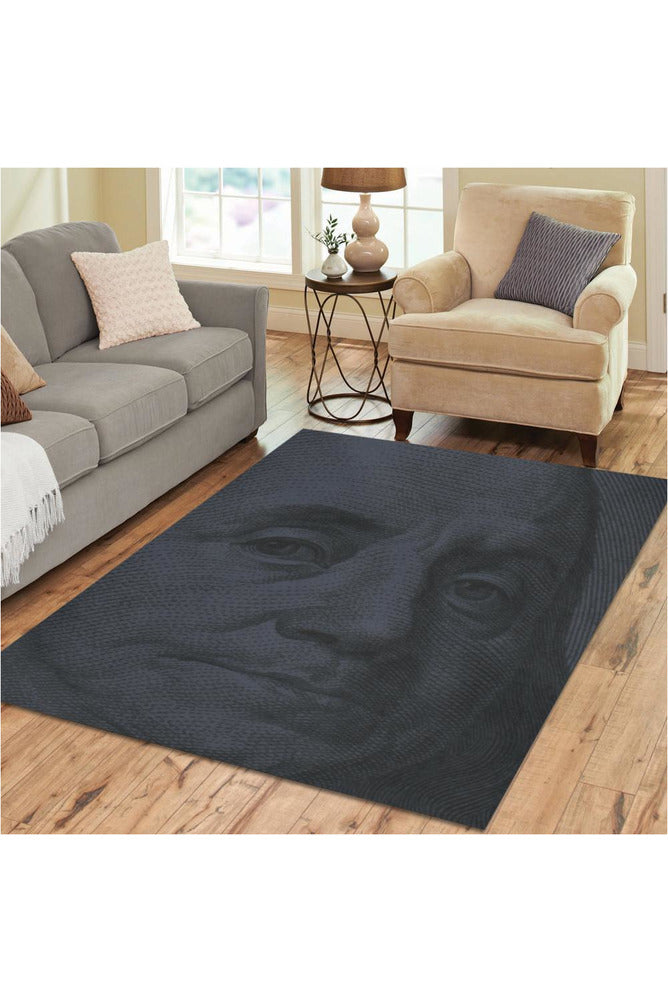 Benjamin Franklin 100 Dollar Bill Area Rug7'x5' - Objet D'Art