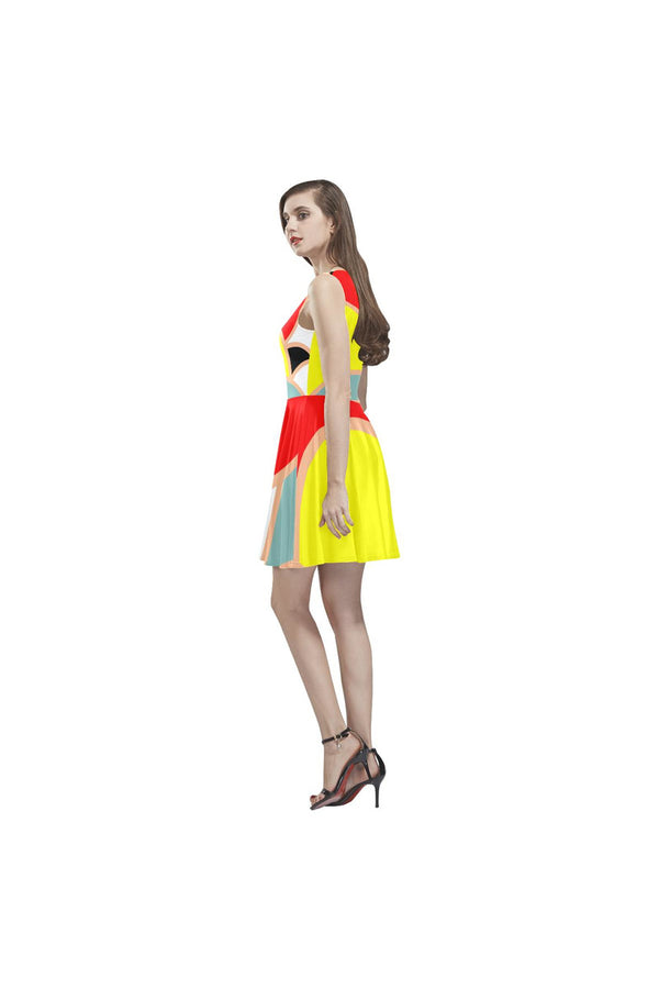 Primary Colored Thea Sleeveless Skater Dress - Objet D'Art Online Retail Store