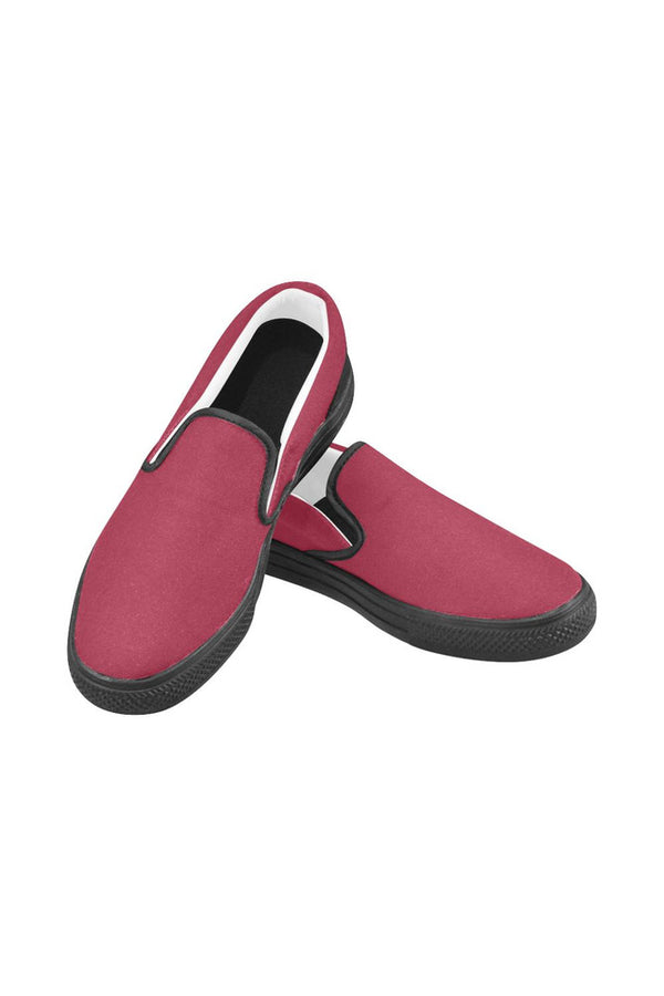 Jester red Women's Slip-on Canvas Shoes - Objet D'Art