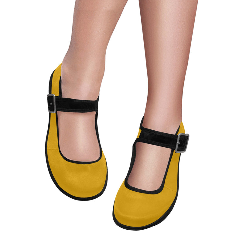 Golden Rays Mila Satin Women's Mary Jane Shoes (Model 4808) - Objet D'Art