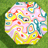 colored splat print 2 Semi-Automatic Foldable Umbrella (Model U12) - Objet D'Art