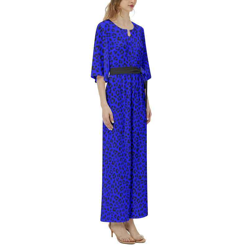 Dolman Sleeve Belted Wide Leg Jumpsuit - Objet D'Art