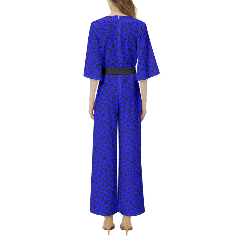 Dolman Sleeve Belted Wide Leg Jumpsuit - Objet D'Art