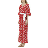 Dolman Sleeve Belted Wide Leg Jumpsuit - Objet D'Art