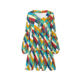 calico wildflowr africa V-Neck Loose Fit Dress (Model D62) - Objet D'Art