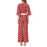 Dolman Sleeve Belted Wide Leg Jumpsuit - Objet D'Art