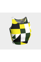 Green Abstract Athletic Top - Objet D'Art