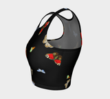 Butterfly Athletic Crop Top - Objet D'Art