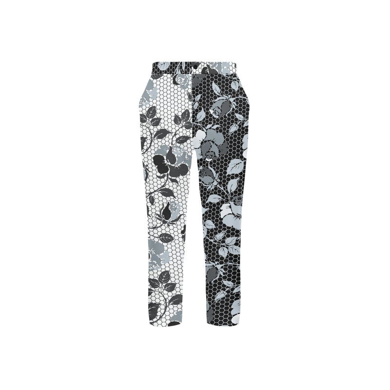 selenium gray print 4 Men's All Over Print Casual Trousers (Model L68) - Objet D'Art