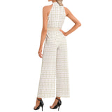 Halter Neck Buckle Belted Jumpsuit - Objet D'Art