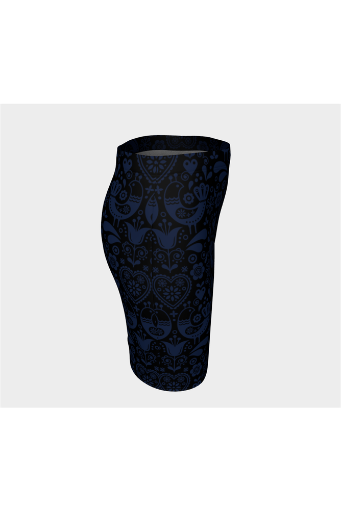 Danish Night Bird Fitted Skirt - Objet D'Art