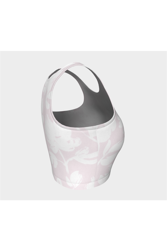 Light Pink Sketched Roses Athletic Top - Objet D'Art