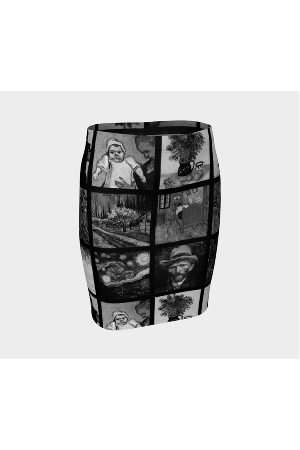 Let's Gogh Casual Fitted Skirt - Objet D'Art