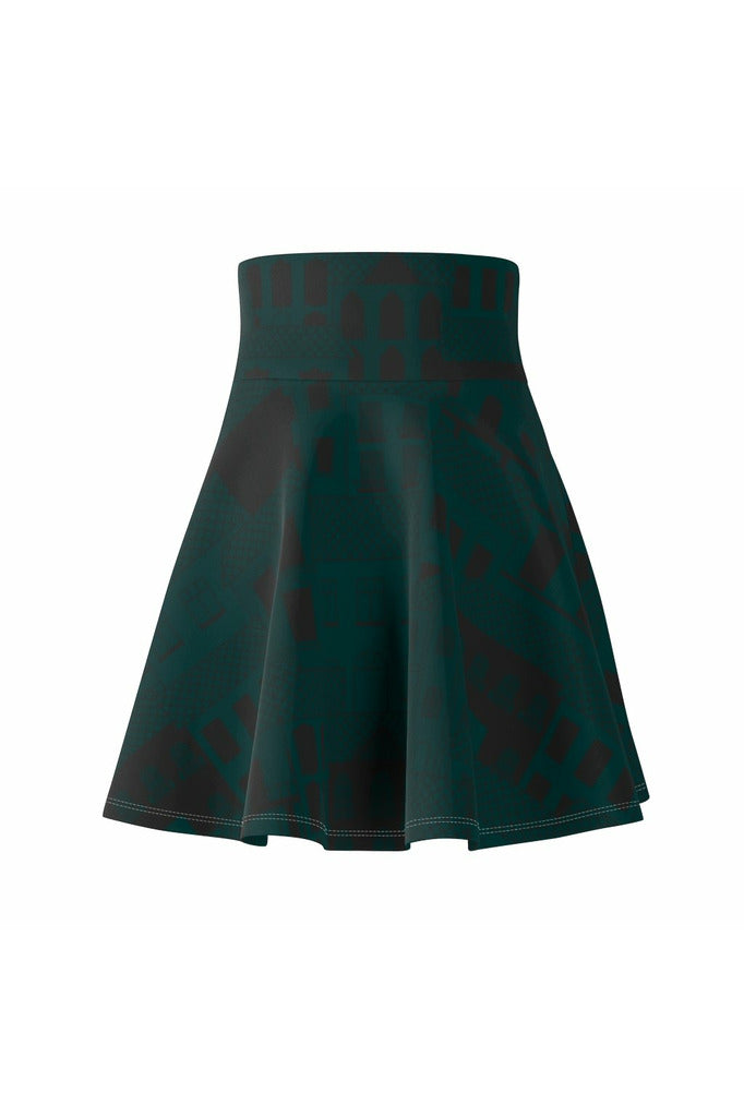 Houses Women's Skater Skirt - Objet D'Art
