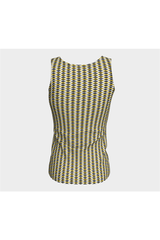 Gold Striped Fitted Tank Top - Objet D'Art