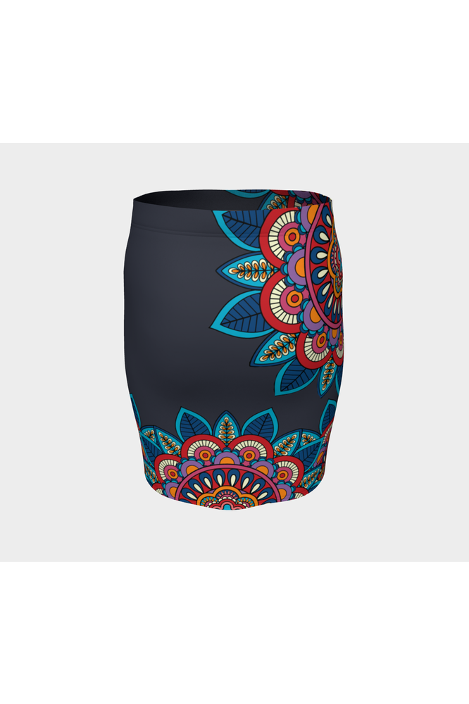 Colorful Floral Fitted Skirt - Objet D'Art