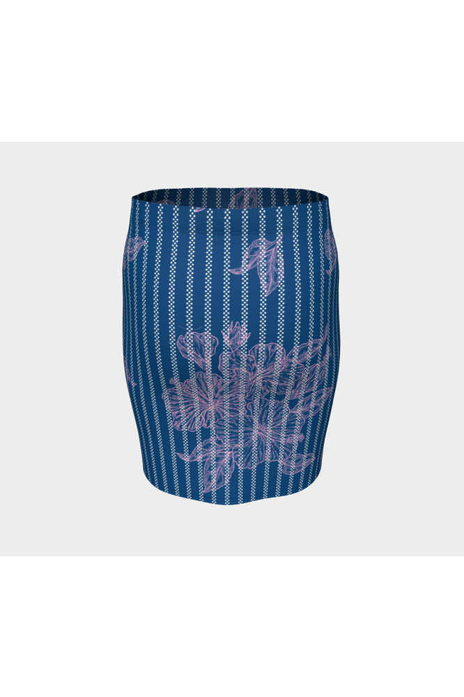 Pink Floral Fitted Skirt - Objet D'Art