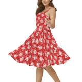 Sleeveless Square Neck Flare Hem Midi Dress - Objet D'Art