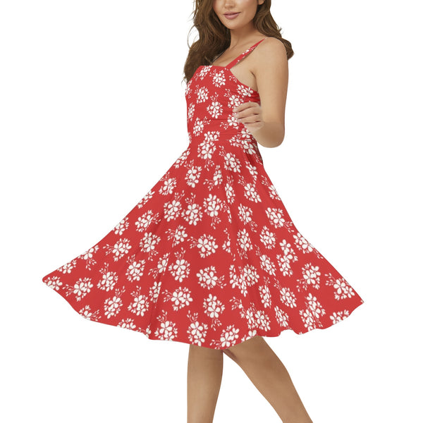 Sleeveless Square Neck Flare Hem Midi Dress - Objet D'Art