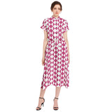 Drawstring Waist A-line Flared Midi Dress - Objet D'Art