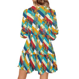calico wildflowr africa V-Neck Loose Fit Dress (Model D62) - Objet D'Art