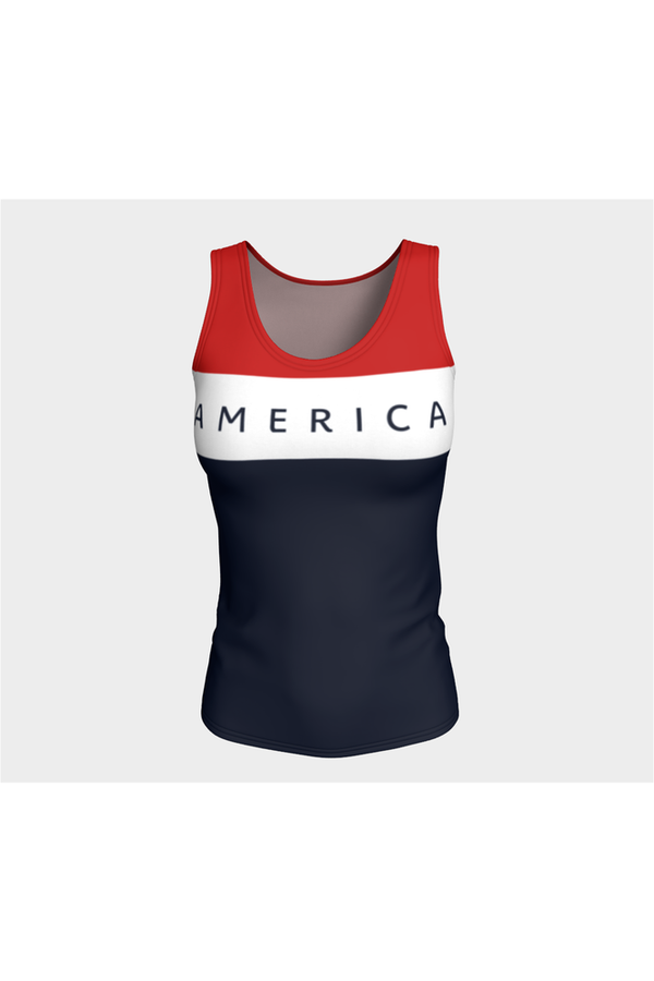 America Fitted Tank Top - Objet D'Art