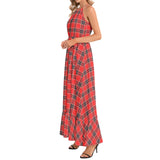 Unspeakable Joy Plaid Ruffle Hem Halter Neck Maxi Dress - Objet D'Art