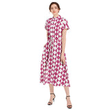 Drawstring Waist A-line Flared Midi Dress - Objet D'Art