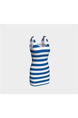 Blue Striped Bodycon Dress - Objet D'Art